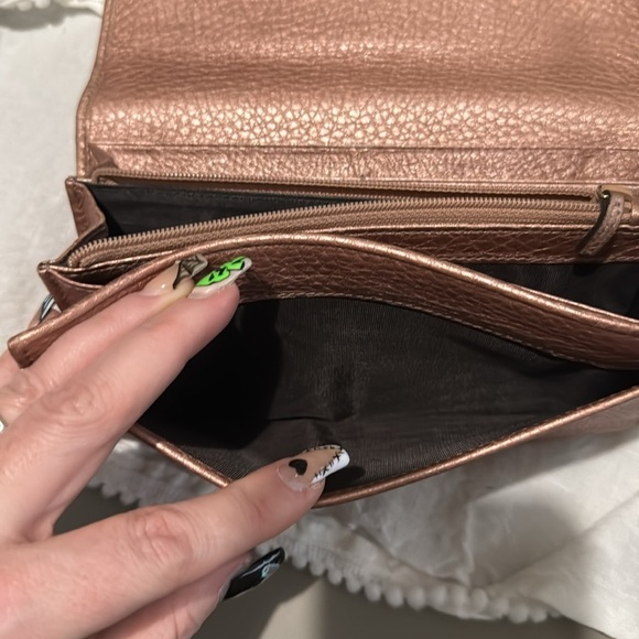 Auth Gucci Fold Purse #3202 Soho Long Wallet Pink Leather Italy - Picture 9 of 15